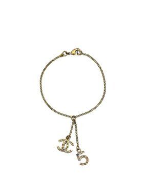 Chanel Bracelet Gold Color Stone Coco Mark No5